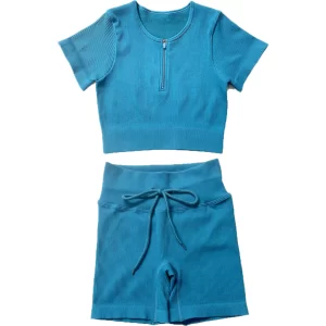 Women's Short Sleeve Shorts 2 PCS